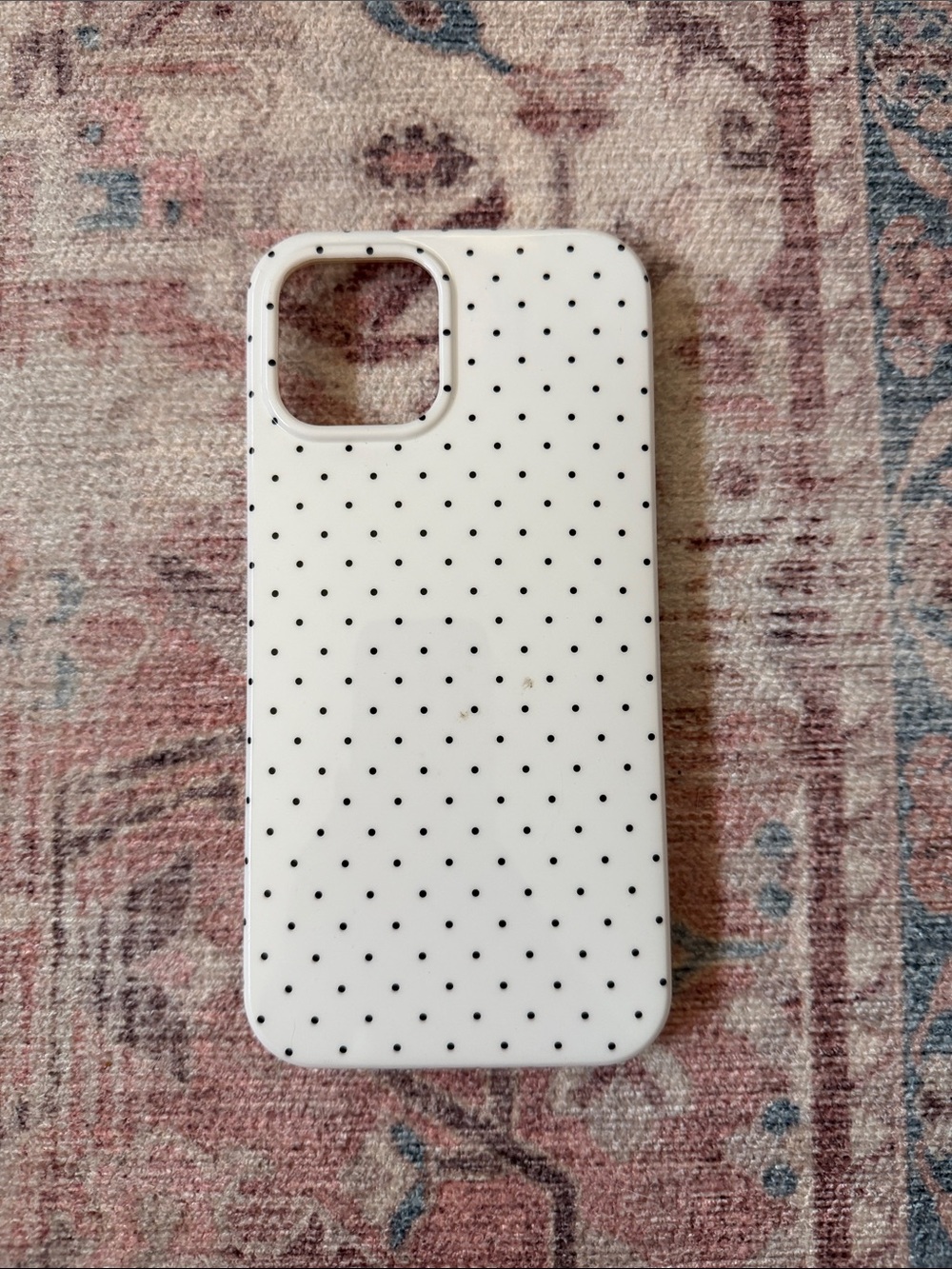 White Polka Dot Protective Phone Case - White